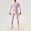 Candy Color Oil Glossy Full-Body Shaping Bodysuit Satin Smooth Leotard