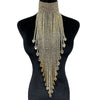 Long Tassel Rhinestone Chain Necklace