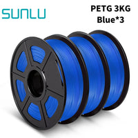 SUNLU PETG 3D Filament 1KG 3 Rolls 1.75mm +/-0.02MM 3D Printing Filament Neatly Wound Filament Vacuum Packing Fast Shipping EzBuyCo