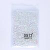 SS6-SS30 Mocha Shimmer White Glass Flatback Non-hotfix Rhinestones