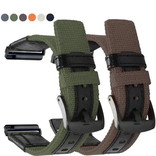 Fitbit Versa & Sense Nylon Leather Band - Versatile Style