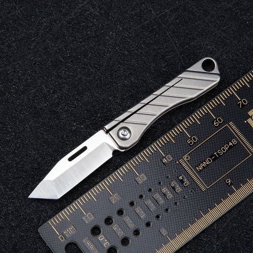 Titanium Alloy TC4 Mini Folding Knife EDC Portable Keychain Pendant Knife Express Unpacking Pocket Knife Gift EDC Tool