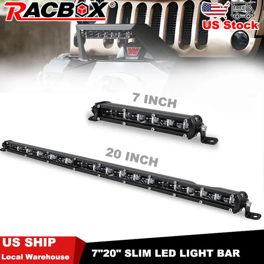 7/20 inch Slim LED Bar Off Road LED Light Bar Work Light For Car 4x4 Truck ATV SUV Lada Barra Lightbar Driving Lamp 12V 24V