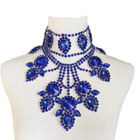 Large Crystal Drop Pendant Necklace