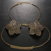 Crystal Flower Bust Chain Bra – Luxury Rhinestone Harness Top & Statement Lingerie for Raves, Festivals & Nightclub Events