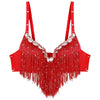 The Stardust Oasis Sirena – Sequined Tassel & Rhinestone Push-Up Belly Dance Bra Top