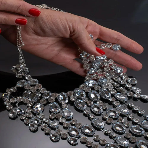 Rhinestone Waterdrop Necklace