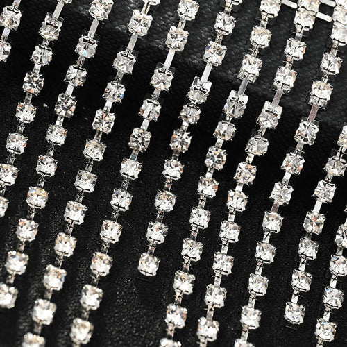 Rhinestone Fringe Tassel Ankle Chains