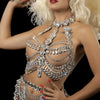 Glass Rhinestone Crystal Body Chain Set