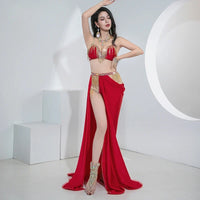 The Stardust Oasis 4-Piece Ensemble – Luxury Belly Dance Performance Suit