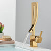 Gold Bathroom Basin Faucet Chrome Black  Hot&Cold Mixer Taps Deck Mounted Faucets