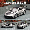 1/36 Porsche 911 GT3 RS Toy Car Model For Children RMZ CiTY Miniature Racing Free Wheels Pull Back Diecast Metal Collection Gift