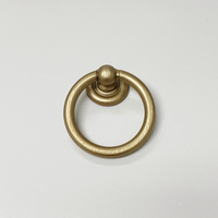 Capri Brushed Gold Cup Drawer Pull, Ring Pull or Round Cabinet Knob Euro • Knobs