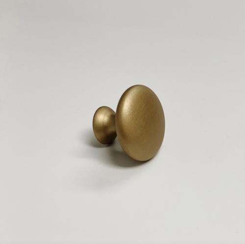 Capri Brushed Gold Cup Drawer Pull, Ring Pull or Round Cabinet Knob Euro • Knobs