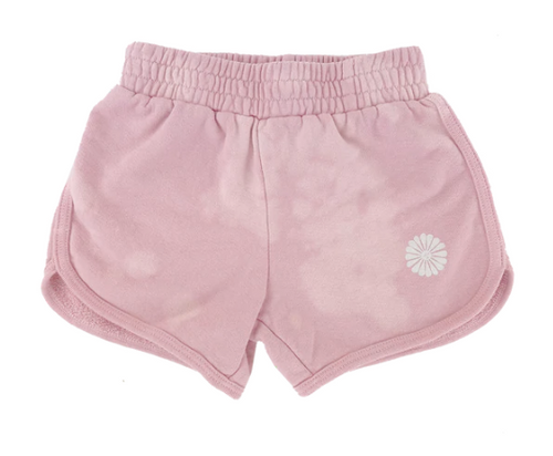 Tiny Whales - Girls Pink Tie Dye Rose Shorts