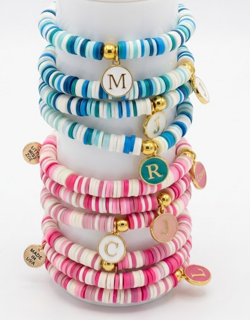 Little Miss Zoe - Vinyl Disc Initial Bracelet