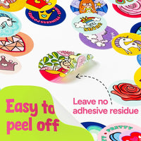 Pink Sticker Stamper For Kids, AnimalDino Unicorn Theme Cartoon RewardStickers