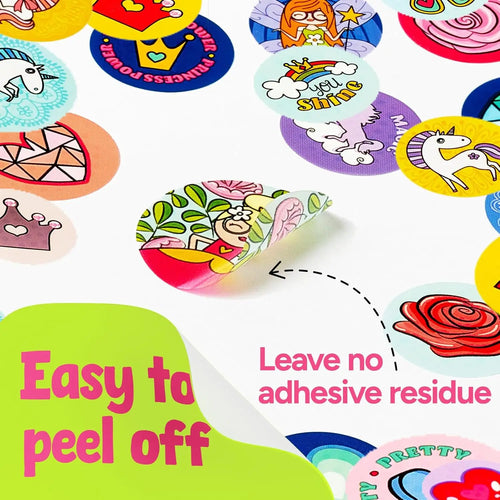 Pink Sticker Stamper For Kids, AnimalDino Unicorn Theme Cartoon RewardStickers