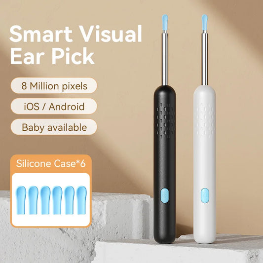 Wifi Visual Ear Cleaner Otoscope Camera with 6 LED Lights Міні-інструмент для видалення вушної сірки 4,0 мм із камерою Take Video 500W HD Earpick