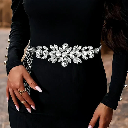 Rhinestone Chain Belt