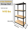 Shelving Units,5 Tier Garage Shelf Unit Metal Shelves Storage Boltless Rack,Workshop Adjustable For Warehouse,Home,Office&Pantry