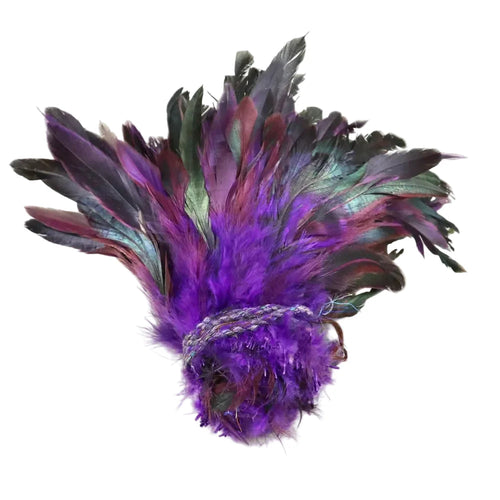 Natural Rooster Saddle Feather Strung Fringe (1 Roll)