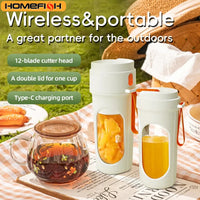 12 Blades Electric Portable Blender 350ML Juicer Fruit Mixers USB Rechargeable Smoothie Juicer Cup Squeezer Juice Maker