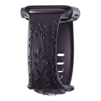 Apple Watch Silicone Band - Floral Engraved - Stylish Design