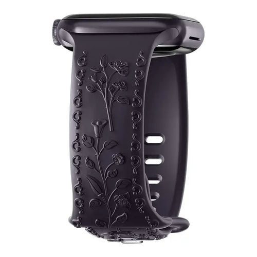 Apple Watch Silicone Band - Floral Engraved - Stylish Design