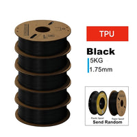 KINGROON 3D Printer Filament PLA PETG TPU ABS 5KG Bundle Black White Gray 1.75mm No bubbles Plastic 5 roll 1kg , Random Spool