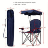 Portable Folding Beach Canopy Chair W/ Cup Holders Bag For Camping Hiking Outdoor