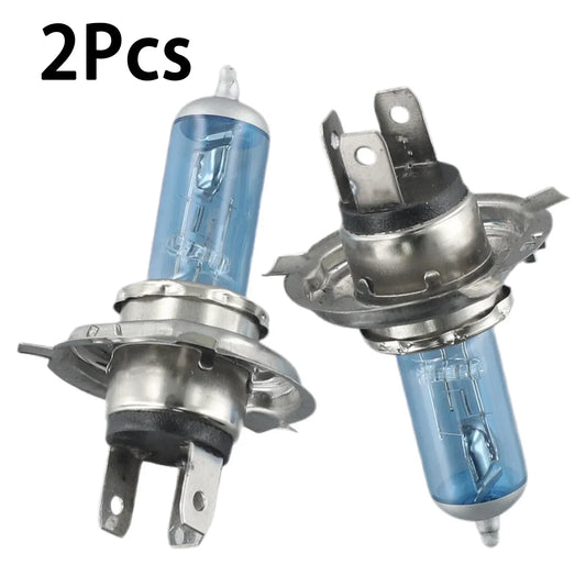 2pc H4/HB2 9003 Xenon White 12V 55W 6000K Light Halogen UV Resistant High Quality Quartz Glass Headlight Bulbs