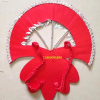 Sequined Butterfly-Style Costume Backpiece with Draped Chain