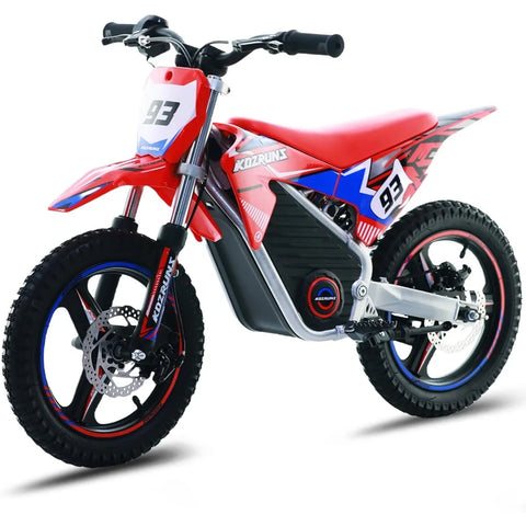 36V Electric Dirt Bike for Kids Aged 6-12, Brushless 350W Racing Grade Electric Motorcycle, Up to 18.6MPH & 3 Speed Settings