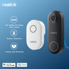 Reolink 2K+ WiFi Video Doorbell Smart Outdoor Home Video Intercom Human Detection Wired PoE Door Bell with Chime Support Alexa