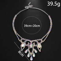 AB Rhinestone Water Drop Necklace