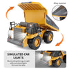 ZWN 2.4G Remote Control Excavator Dump Truck RC Model Car Toy Professional Alloy Plastic Simulation Construction Vehicle for Kid