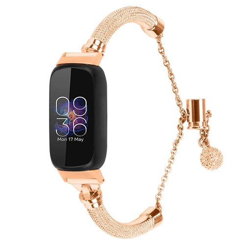 Fitbit Inspire 2, 1, HR Stainless Steel Band - Durable Metal Strap