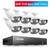 ZOSI 8CH POE Video Surveillance Kit 4K 8MP 5MP Super HD Outdoor IP Cameras AI Starlight Night Vision CCTV Camera Security Camera System