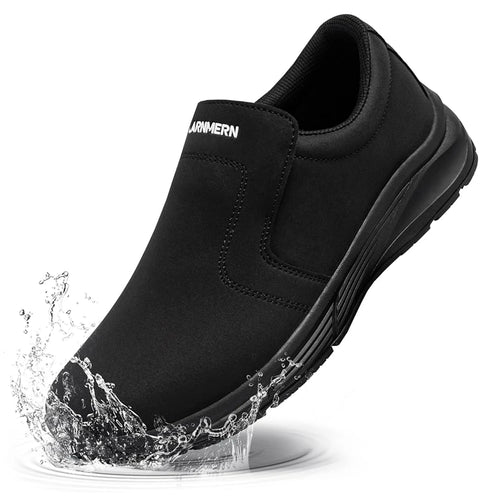 LARNMERN Chef Shoes For Men Resistant Kitchen Cook Waterproof Non Slip Work Shoes Oil-proof Safety Shoes Hotel Restaur Plus Size