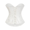 Victorian Floral Jacquard Overbust Corset Front Busk Lace-Up Bustier Top