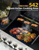 4-Burner Gas BBQ Grill w/Removable Storage Boxes & Side Burner,42,000 BTU Stainless Steel Grill Barbecue Outdoor