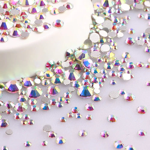 1440PCS SS3-SS20 Mix Size Non-Hotfix Glass FlatBack Rhinestones