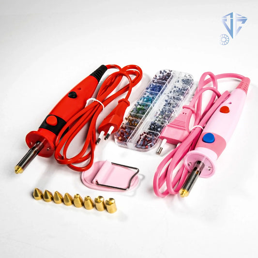 Fast-Heated Hotfix Rhinestone Applicator Wand Tool Kit
