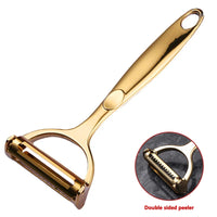 Golden Vegetable Peeler Potato Carrot Peelers Stainless Steel Peeler with Ergonomic Non-Slip Handle & Sharp Blade Kitchen Tools