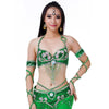 Dazzling Beaded Belly Dance Bra & Belt 2-Piece Costume Outfit Set
