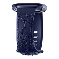 Apple Watch Silicone Band - Floral Engraved - Stylish Design