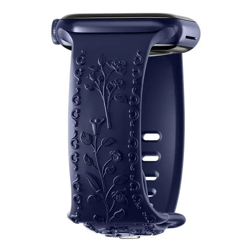 Apple Watch Silicone Band - Floral Engraved - Stylish Design