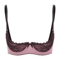 Lace Underwire Half-Cup Balconette Bra