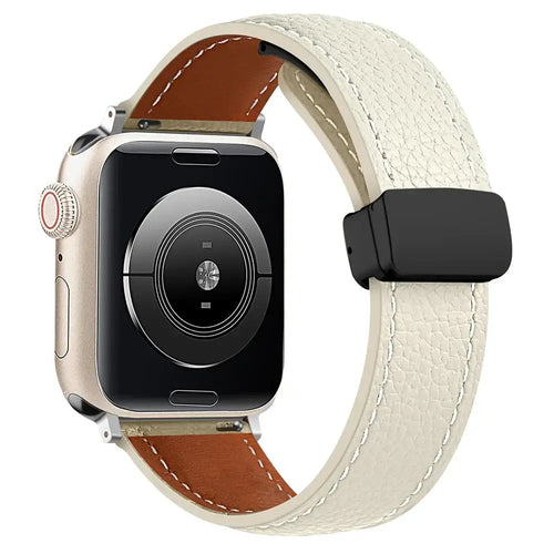 Apple Watch Leather Band - Premium Stylish Strap with Buckle